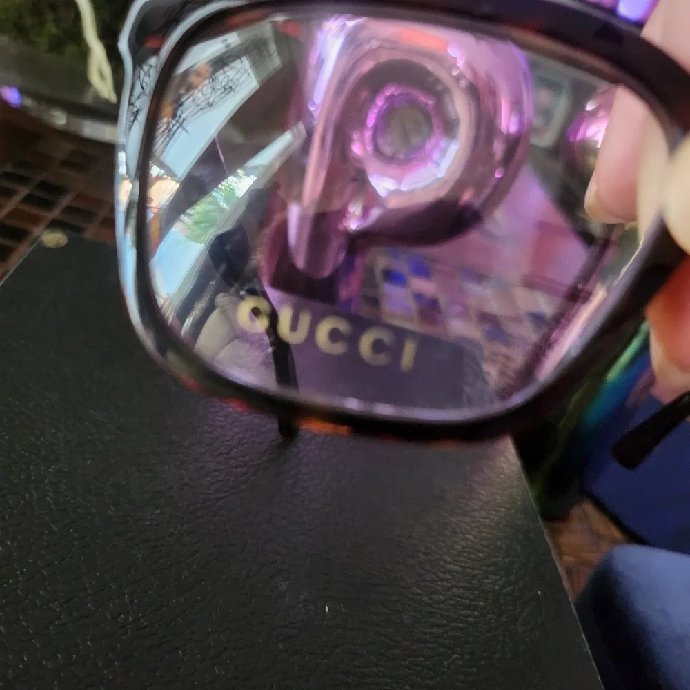 Gucci Rectangular optical frame with case and dust bag